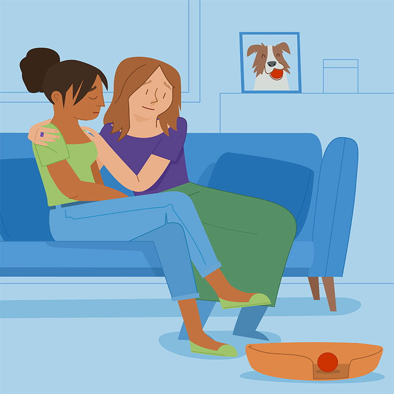 Troost een dierenbaasje in rouw​