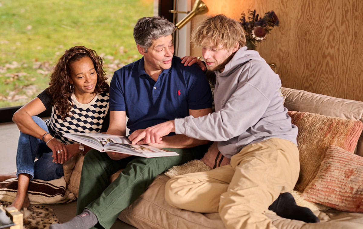 Gezin gezellig in zetel